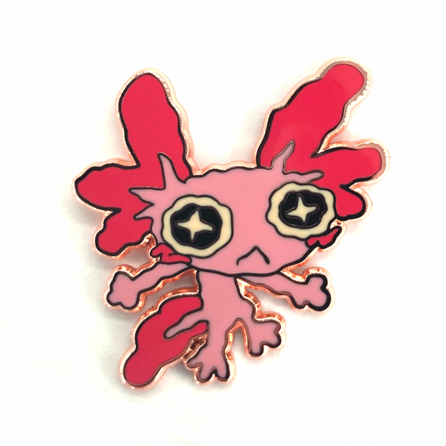 Wobbly Axolotl Enamel Pin