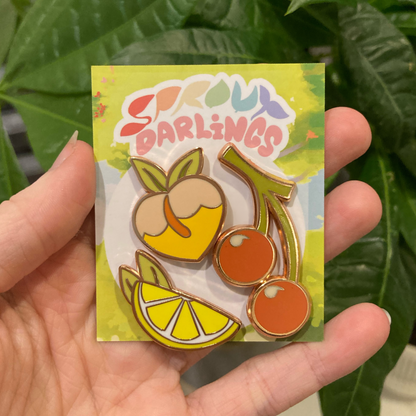 Fruit Enamel Pin Set