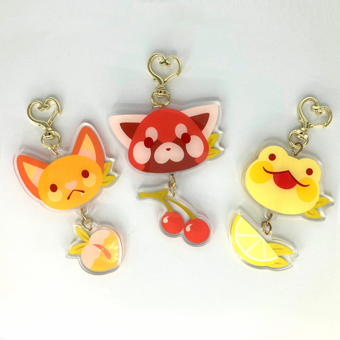 Cherry Red Panda Acrylic keychain